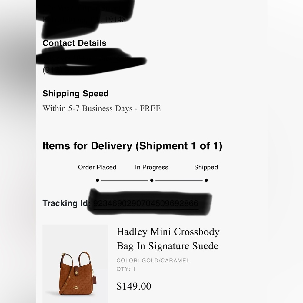 Coach Hadley Mini Suede Bag - Picture 15 of 15